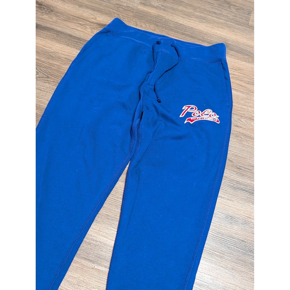 Polo Ralph Lauren Mens Royal Blue Script Logo Jogger Sweatpants Size L